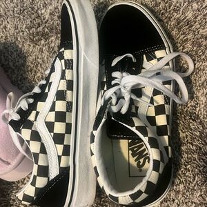 COPY - size 7 women’s vans old skool black&white checker